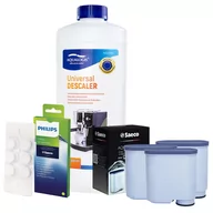 Akcesoria i części do ekspresów do kawy - Zestaw Philips Saeco - Filtr Philips Aquaclean CA6903 3szt, Uniwersalny Odkamieniacz 1L, Philips CA6704/10 Tabletki Czyszczące - miniaturka - grafika 1