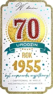 Kartki okolicznościowe i zaproszenia - Kartka dla urodzonych w 1955 r na 70 urodziny PM396 - miniaturka - grafika 1