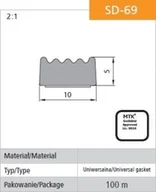 Uszczelki - USZCZELKA SAMOPRZYLEPNA CZARNA D-69/4-0 10*5MM MB - miniaturka - grafika 1