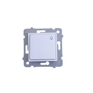 Łącznik jednobiegunowy ROSA przycisk "dzwonek" bez ramki biały - Wyłączniki światła i elektryczne - miniaturka - grafika 1