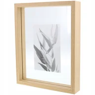 Ramki na zdjęcia - Ramka na zdjęcie typu FLOAT efekt unoszącego się zdjęcia brązowa 22x17x4 cm - miniaturka - grafika 1