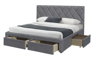 Szare łóżko z szufladami A2-B95 - Łóżka Szare łóżko z szufladami A2-B95 - Łóżka - miniaturka - grafika 1