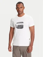 Koszulki męskie - G-Star Raw T-Shirt Finger Print Burger D26041-C506 Biały Regular Fit - miniaturka - grafika 1