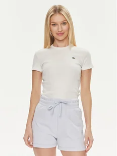 Lacoste T-Shirt TF5538 Biały Regular Fit - Koszulki i topy damskie - miniaturka - grafika 1