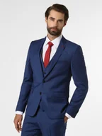 Garnitury - Finshley & Harding London Męska marynarka od garnituru modułowego Mężczyźni Slim Fit Wełna niebieski jednolity, 42 - miniaturka - grafika 1