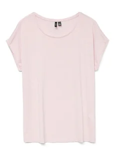 Vero Moda Koszulka w kolorze jasnoróżowym - Koszulki i topy damskie - miniaturka - grafika 1