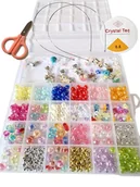 Biżuteria dla dzieci - Duży Zestaw Koraliki Zawieszki  Opaski Wisiorki Do Robienia Bransoletek  Diy Premiu - miniaturka - grafika 1