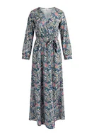 Sukienki - IMANE Damska sukienka maxi z nadrukiem Paisley 15925610-IM01, niebieska, wielokolorowa, M, niebieski wielokolorowy, M - miniaturka - grafika 1