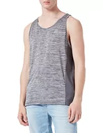 Koszulki sportowe męskie - FILA Rachow męska koszulka na ramiączkach/Cami Shirt, Anthra Melange-Iron Gate, XS - miniaturka - grafika 1