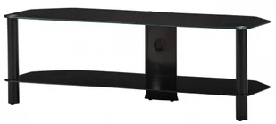 Sonorous NEO2130-B-HBLK Szkło czarne aluminium czarne Stolik rtv pod telewizor lcd 7n2130bb - Szafki RTV - miniaturka - grafika 1