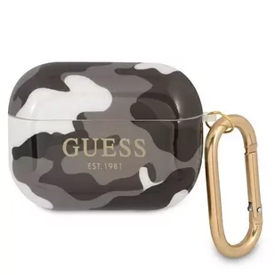 Guess GUAPUCAMG AirPods Pro cover czarny/black Camo Collection - Akcesoria do słuchawek - miniaturka - grafika 1