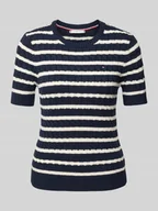 Swetry damskie - Sweter z dzianiny o kroju regular fit z czystej bawełny - miniaturka - grafika 1