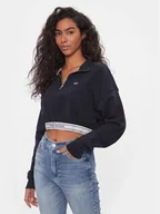 Bluzy damskie - Tommy Jeans Bluza DW0DW16129 Granatowy Regular Fit - miniaturka - grafika 1