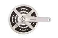 Łańcuchy rowerowe - Shimano FC-ty501 korba 6/7/8-krotnie srebrne 2017 MTB 48 38 28 z. łańcuch z pierścieniem ochronnym, srebrny E-FCTY501C888CSB - miniaturka - grafika 1