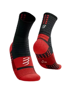 COMPRESSPORT Skarpetki do biegania PRO MARATHON SOCKS czarno-czerwone - Skarpetki sportowe męskie - miniaturka - grafika 1