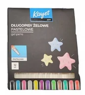 Długopisy - Długopisy żelowe pastelowe 12 szt. Kayet - miniaturka - grafika 1