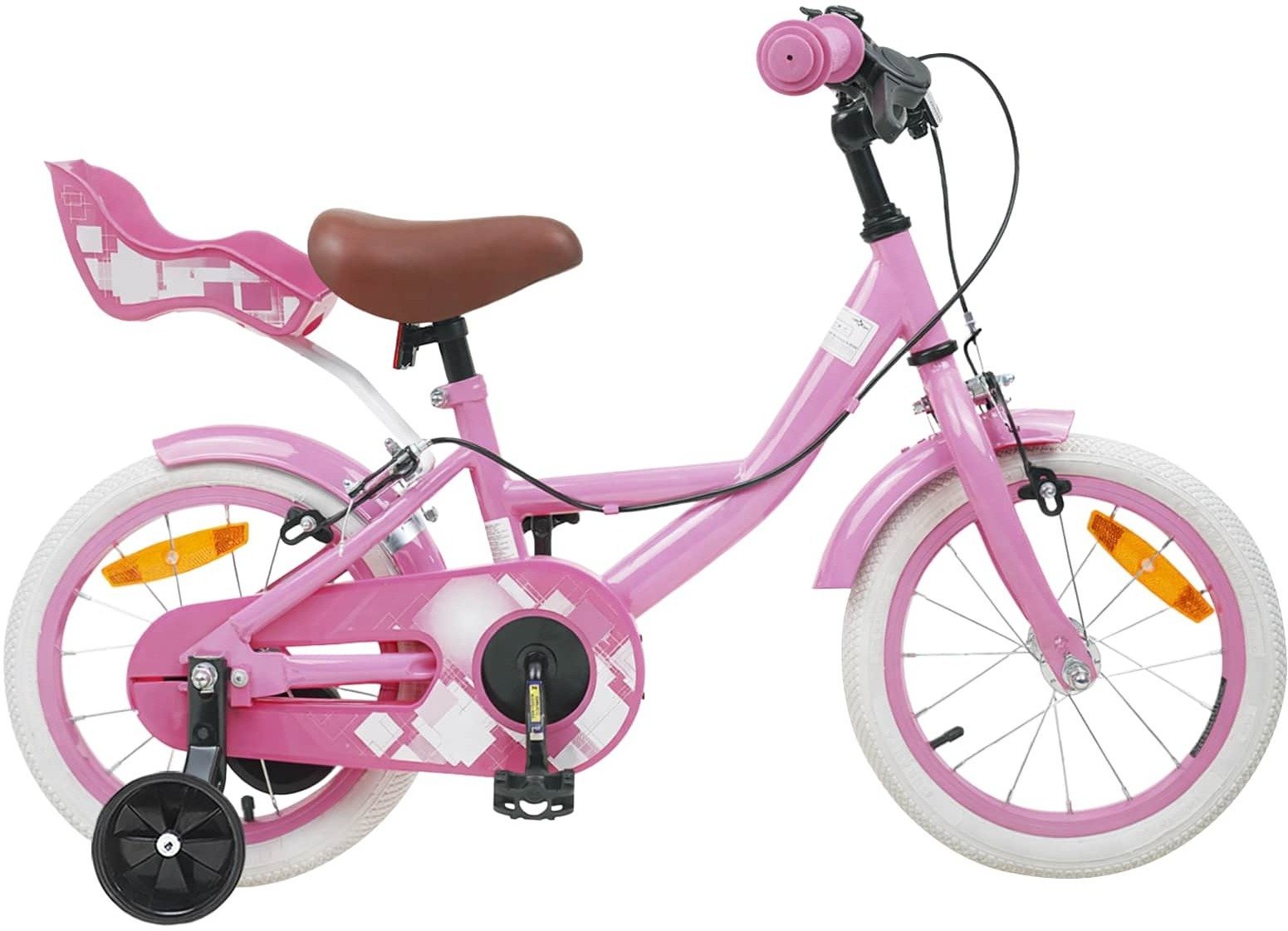 vidaXL vidaXL Rower Dziecięcy 16 Cali dla dzieci w wieku 4-6 lat Jasny róż