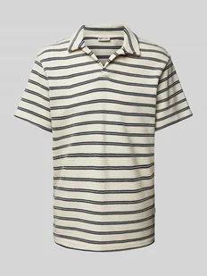 Koszulka polo kroju regular fit z fakturowanym wzorem model ‘IAN’ - Koszulki męskie - miniaturka - grafika 1