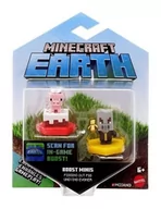 Figurki dla dzieci - Minecraft, minifigurki doładowujące 2-pak Minecraft Earth z chipem NFC Świnia i Przywoływacz - miniaturka - grafika 1