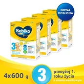 Mleko modyfikowane - Bebiko Junior 3 NUTRIflor Expert na bazie mleka – dla dzieci powyżej 1. roku o smaku waniliowym 4x600g - miniaturka - grafika 1