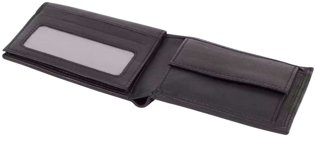 Portfel męski mały z blokadą RFID z owczej skóry naturalnej