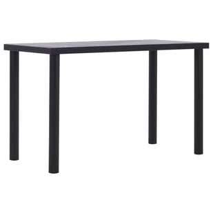 vidaXL Stół jadalniany, czarny i betonowy szary, 120x60x75 cm, MDF - Stoły - miniaturka - grafika 1