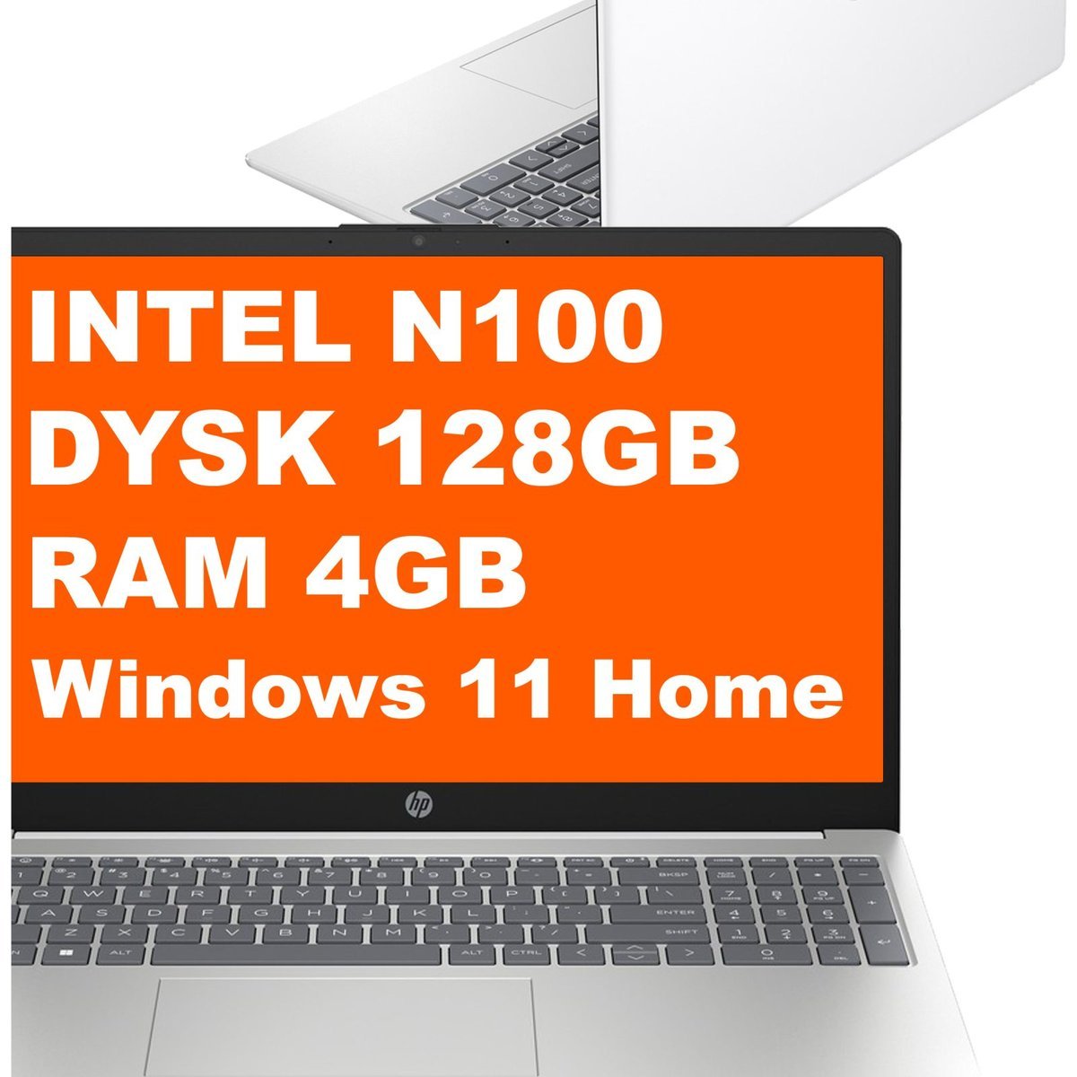 HP 15-fd0106ds / AA2J9UA / Intel N100 / 4GB / 128GB UFS / Intel UHD / HD / WIn 11 / Biały