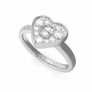 Pierścionki - Guess Biżuteria pierścionek srebrny serce UBR79028-52 RATY 0% | GRATIS - miniaturka - grafika 1