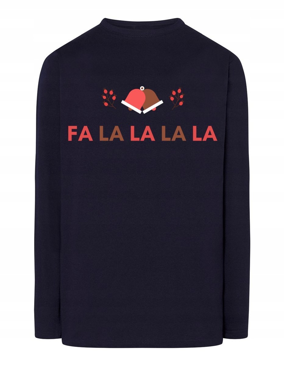 Longsleeve świąteczny nadruk FA LA LA r.S