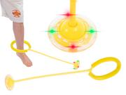 Zabawki i gry sportowe - Hula hop na nogę skakanka piłka świecąca LED żółta - miniaturka - grafika 1
