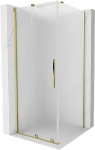 Mexen Velar kabina prysznicowa rozsuwana 100x100 cm, szron, złota - 871-100-100-31-50 - Kabiny prysznicowe - miniaturka - grafika 1