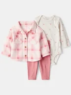 Body dla niemowląt - carter's 3-częściowy zestaw w kolorze jasnoróżowo-kremowym - miniaturka - grafika 1