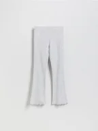 Spodnie i spodenki dla dziewczynek - Reserved - Legginsy flare - jasnoszary - miniaturka - grafika 1