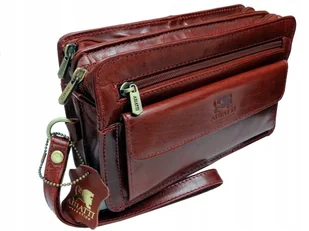 EKSKLUZYWNA SKÓRZANA SASZETKA ABIATTI SKÓRA BRĄZ ! - Nerki - miniaturka - grafika 1