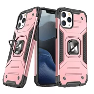Etui i futerały do telefonów - Wozinsky Ring Armor pancerne hybrydowe etui pokrowiec + magnetyczny uchwyt iPhone 13 Pro różowy - miniaturka - grafika 1