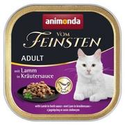Mokra karma dla kotów - Animonda Vom Feinsten Grain Free szalka z jagnięciną w sosie ziołowym 100g - miniaturka - grafika 1