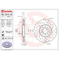 Tarcze hamulcowe - Tarcza hamulcowa BREMBO 09.7010.2X - miniaturka - grafika 1