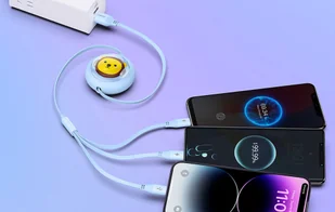 Kabel ładowania 3w1 Baseus USB do USB-C, USB-M, Lightning 3,5A, 1,1m (niebieski) - Kable - miniaturka - grafika 11