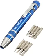 Śrubokręty - Kieszonkowy Wielofunkcyjny Precyzyjny Wkrętak Śrubokręt 8 Bitów Długopis - miniaturka - grafika 1