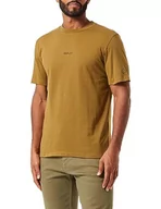 Koszulki męskie - Replay Męski T-shirt z krótkim rękawem, okrągły dekolt, logo, zielony (Army Green 238), L, Army Green 238, L - miniaturka - grafika 1
