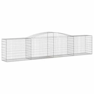 Kosze gabionowe, 5 szt, 400x50x80/100 cm, galwanizowane żelazo - Ogrodzenia - miniaturka - grafika 4