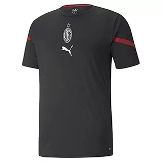 Koszulki męskie - PUMA PUMA Męska koszulka Acm Prematch Jersey Shirt Puma Black-tango Red M 764442 - grafika 1