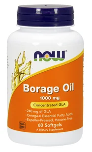 Now Foods Olej z ogórecznika Borage Oil 1000mg 60 kapsułek - Suplementy naturalne - miniaturka - grafika 2
