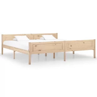 vidaXL Lumarko Rama łóżka z litego drewna sosnowego, 200 x 200 cm 322102 - Łóżka - miniaturka - grafika 1