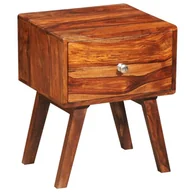 Szafki nocne - vidaXL Szafka nocna/stolik boczny Vintage, drewno sheesham z 1 szufladą 55 cm - miniaturka - grafika 1