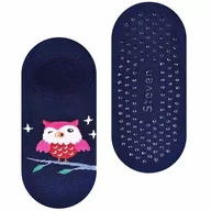 Skarpetki damskie - Stopki frotte z ABS art. 134 XG025 granat - miniaturka - grafika 1