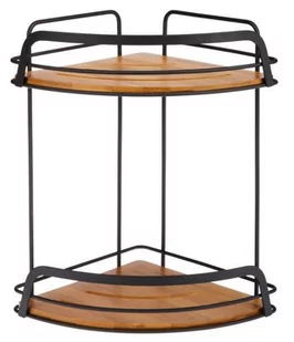 Półka łazienkowa BAMBOO, narożna, 2 poziomowa - Półki łazienkowe - miniaturka - grafika 1