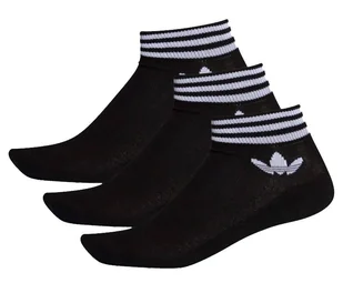 Skarpety ADIDAS Trefoil Ankle Socks 3 pary czarne - Skarpetki damskie - miniaturka - grafika 1