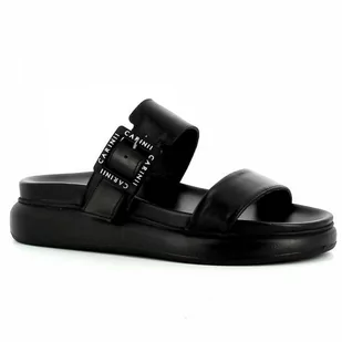 Czarne klapki damskie CARINII - Carinii - Klapki i japonki damskie - miniaturka - grafika 1