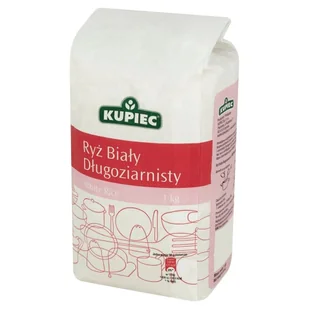 Kupiec Ryż biały długoziarnisty 1 kg - Ryż - miniaturka - grafika 1